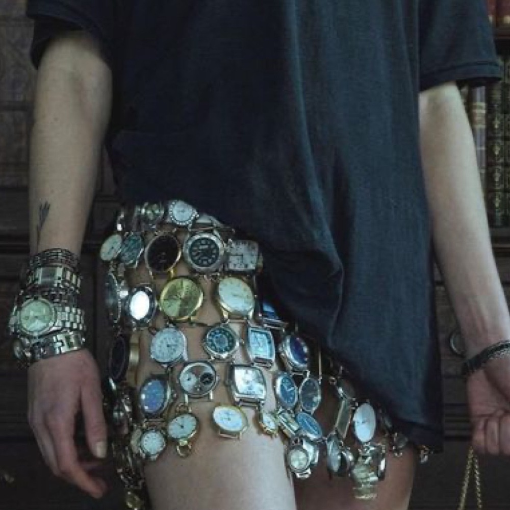 Watch Mini Skirt (***rare vintage find***)